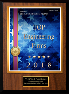 The San Antonio Business Journal has named VICKREY one of San Antonio's Top Engineering Firms.